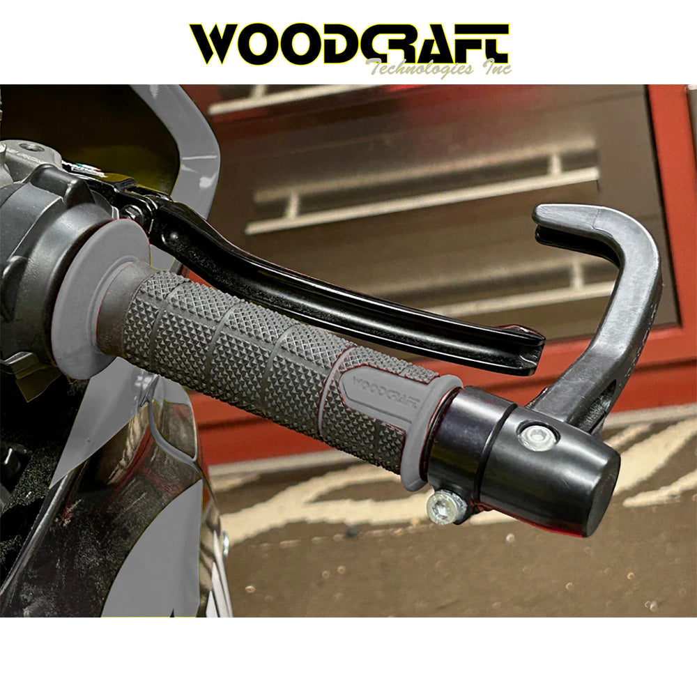 ウッドクラフト製SB1 バイクグリップ両側セット(ブラック/グレー)　Woodcraft 18-010x Woodcraft SB1 Motorcycle Grips (消費税、送料込み)