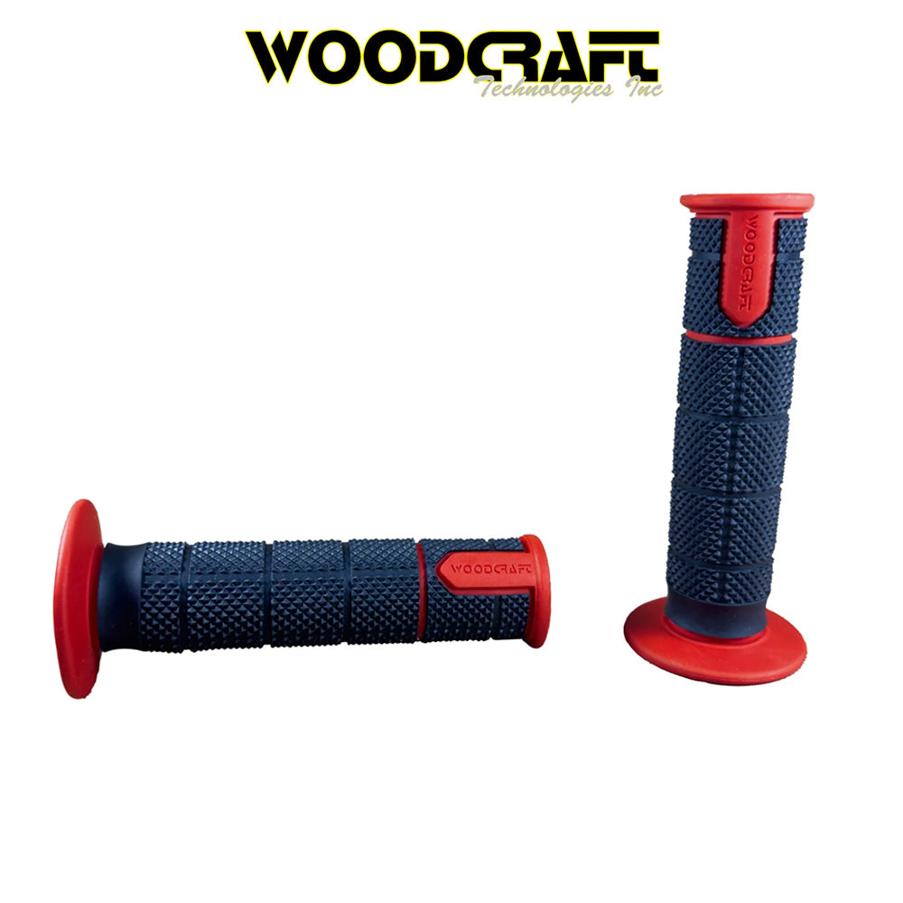 ウッドクラフト製SB1 バイクグリップ両側セット(ブラック/レッド)　Woodcraft 18-010x Woodcraft SB1 Motorcycle Grips (消費税、送料込み)