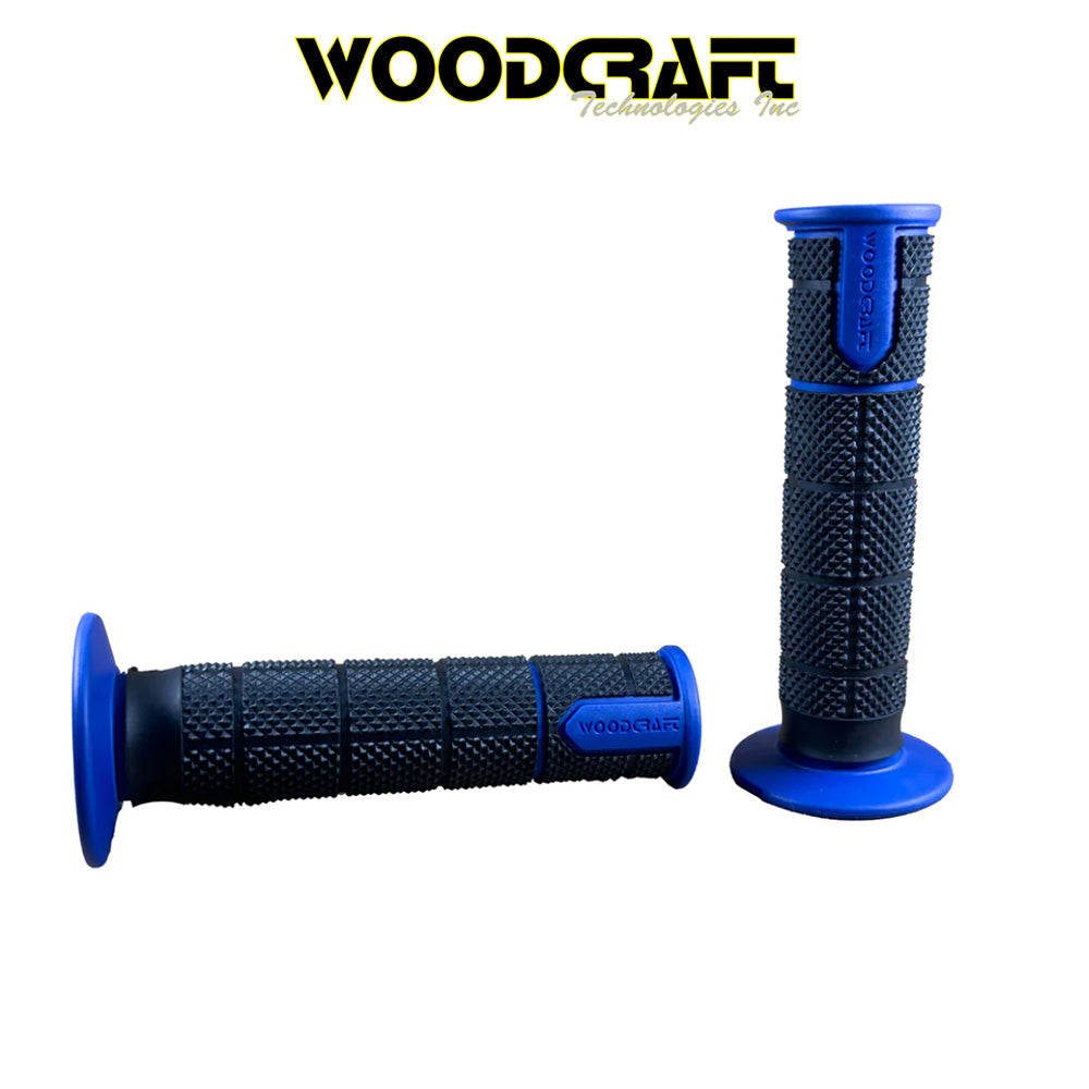 ウッドクラフト製SB1 バイクグリップ両側セット(ブラック/ブルー)　Woodcraft 18-010x Woodcraft SB1 Motorcycle Grips (消費税、送料込み)