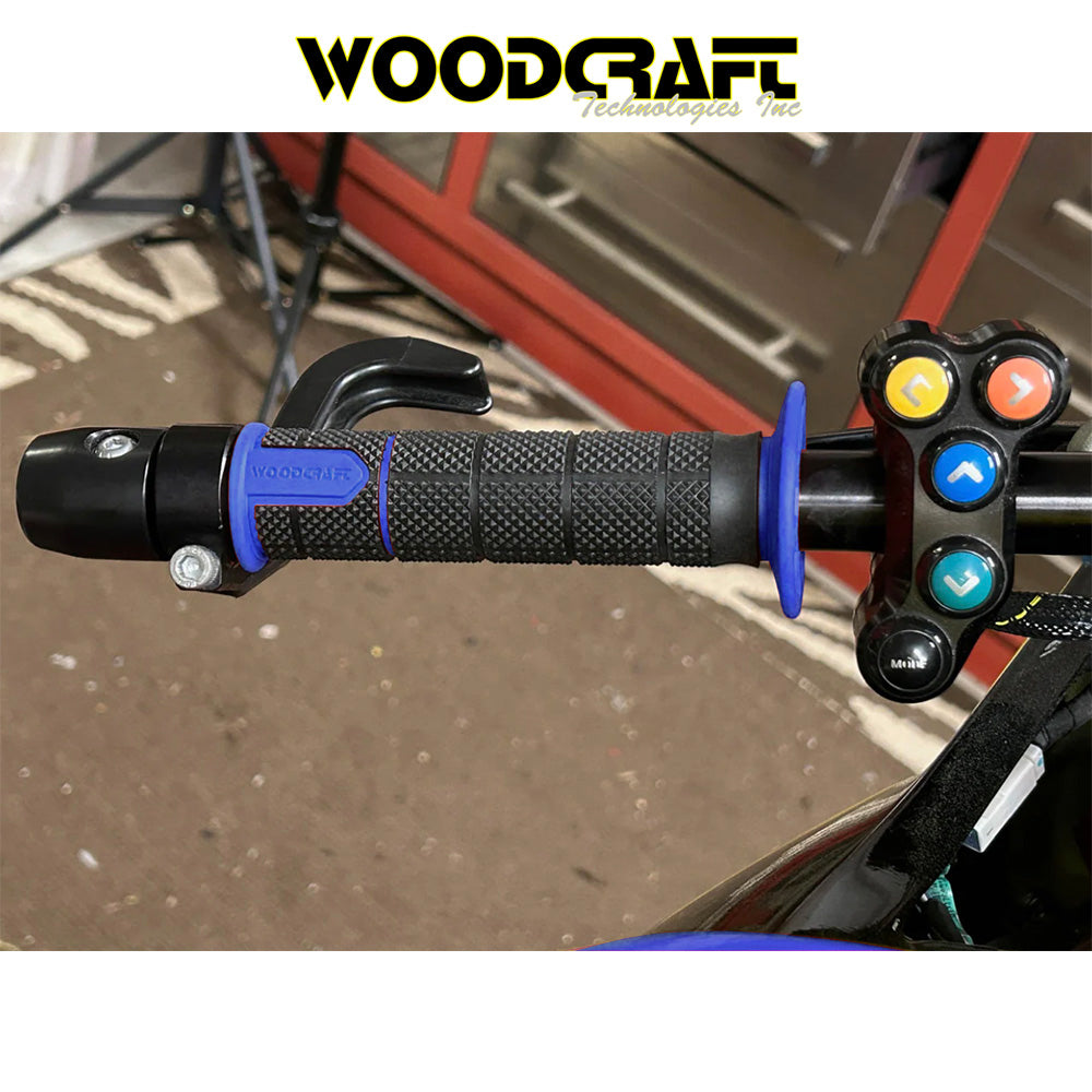 ウッドクラフト製SB1 バイクグリップ両側セット(ブラック/ブルー)　Woodcraft 18-010x Woodcraft SB1 Motorcycle Grips (消費税、送料込み)