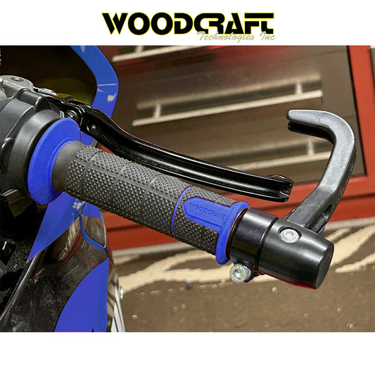 ウッドクラフト製SB1 バイクグリップ両側セット(ブラック/ブルー)　Woodcraft 18-010x Woodcraft SB1 Motorcycle Grips (消費税、送料込み)