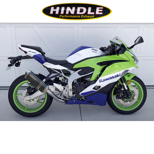 2023-2025年式 カワサキ Ｎｉｎｊａ ＺＸ－４ＲＲ用 ヒンドル製 エボリューション フルシステム(カーボン製マフラー、カーボンキャップ付き)　Hindle 75-0137 Kawasaki ZX-4RR Evolution Full System (消費税、送料込み)