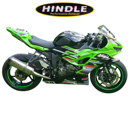 2009-2025年式 カワサキ Ｎｉｎｊａ ＺＸ－６Ｒ用 ヒンドル製 エボリューション フルシステム(チタンマフラー、カーボンキャップ付き)　Hindle Evolution Full System Kawasaki ZX6R/636 2009-25 (消費税、送料込み)
