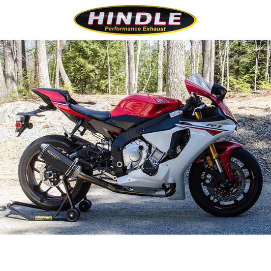 2015-2024年式 ヤマハ ＹＺＦ－Ｒ１用 ヒンドル製 エボリューション フルシステム(カーボン製マフラー、カーボンキャップ付き)　Hindle Evolution Full System Yamaha R1 2015-24 (消費税、送料込み)