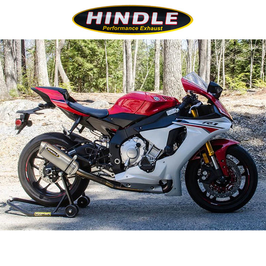2015-2024年式 ヤマハ ＹＺＦ－Ｒ１用 ヒンドル製 エボリューション フルシステム(ステンレスマフラー、ステンレスキャップ付き)　Hindle Evolution Full System Yamaha R1 2015-24 (消費税、送料込み)