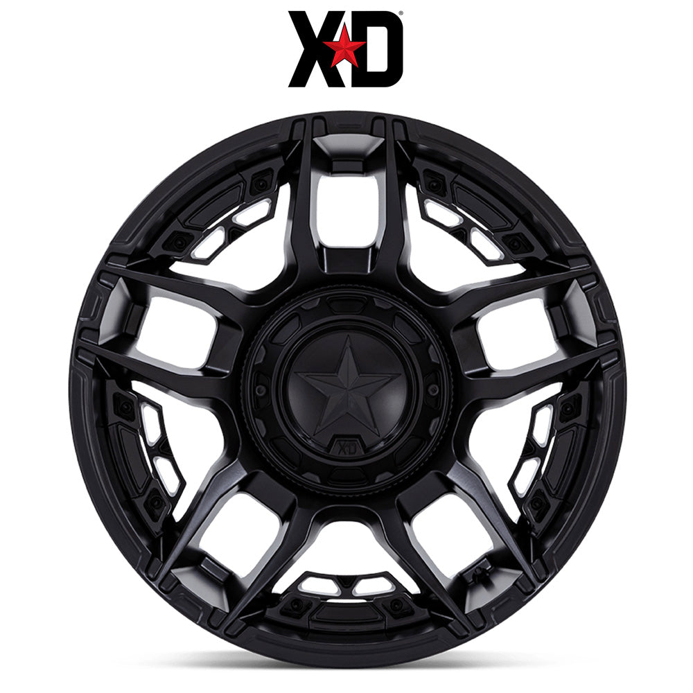 トヨタ ランドクルーザー用 XD スラッシュ 20x9J ET 20 フロント、リア マットブラック ホイール４本セット　XD SLASH 20X9 6X135/5.5 106 +20 M-BLK (消費税、送料込み)